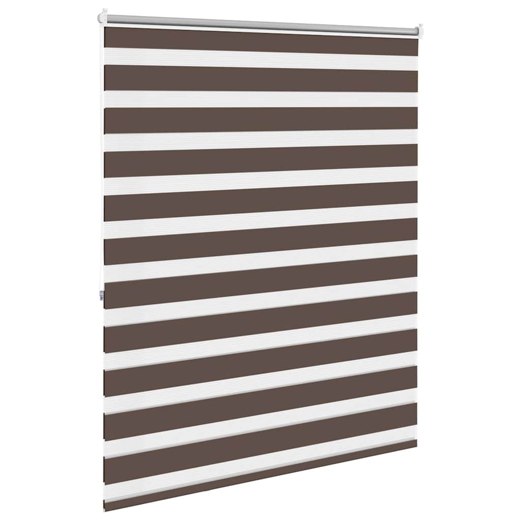 Cortina zebra 140,9x175 cm, largura do tecido 136,7 cm, cor café