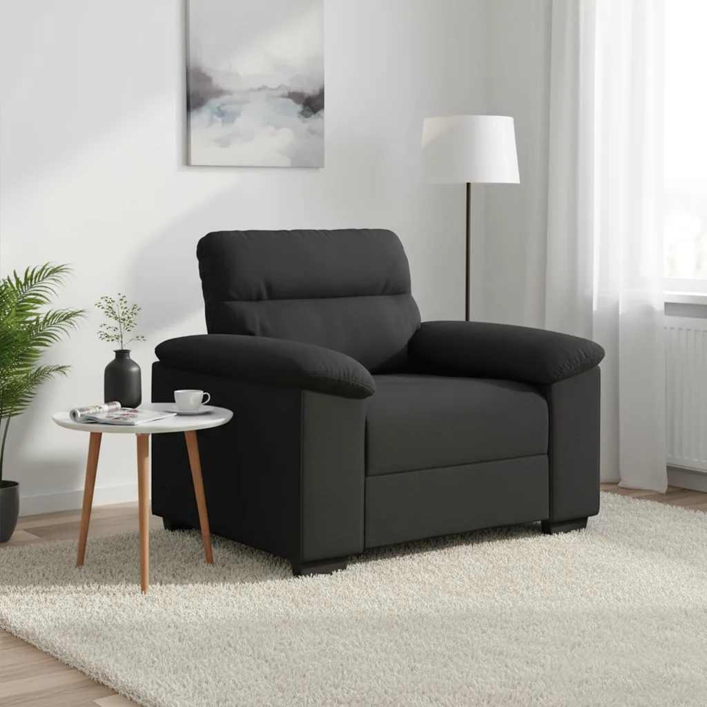 Poltrona 100x81x84 cm tecido preto