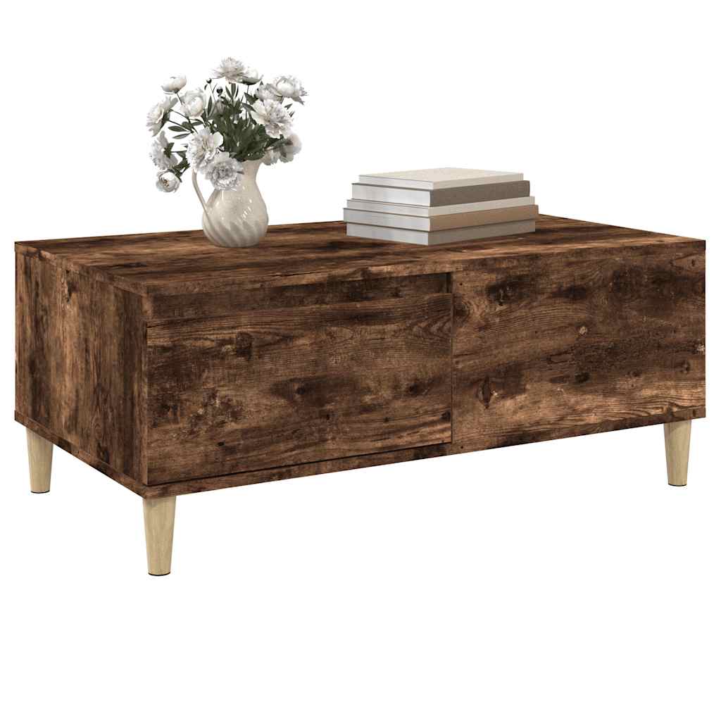 Mesa de centro 90x50x36,5 cm derivados madeira carvalho fumado