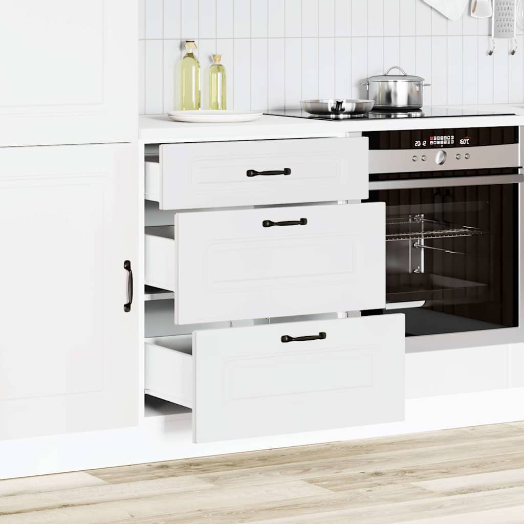 Armário de cozinha baixo kalmar madeira artificial branca