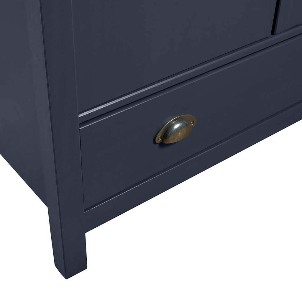 Roupeiro 2 portas hill 89x50x170 cm pinho maciço cinzento