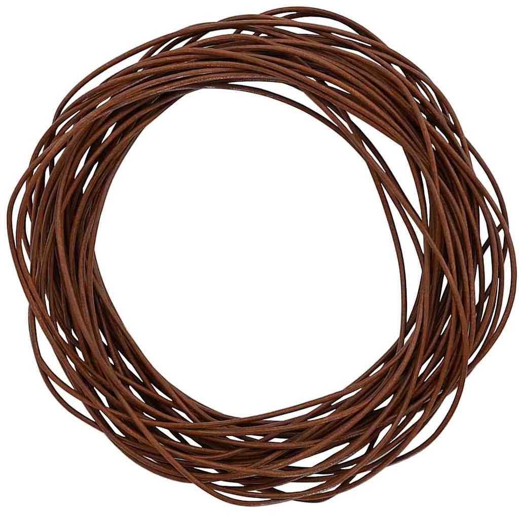 Corda de couro marrom claro ø1 mm x 10 m couro