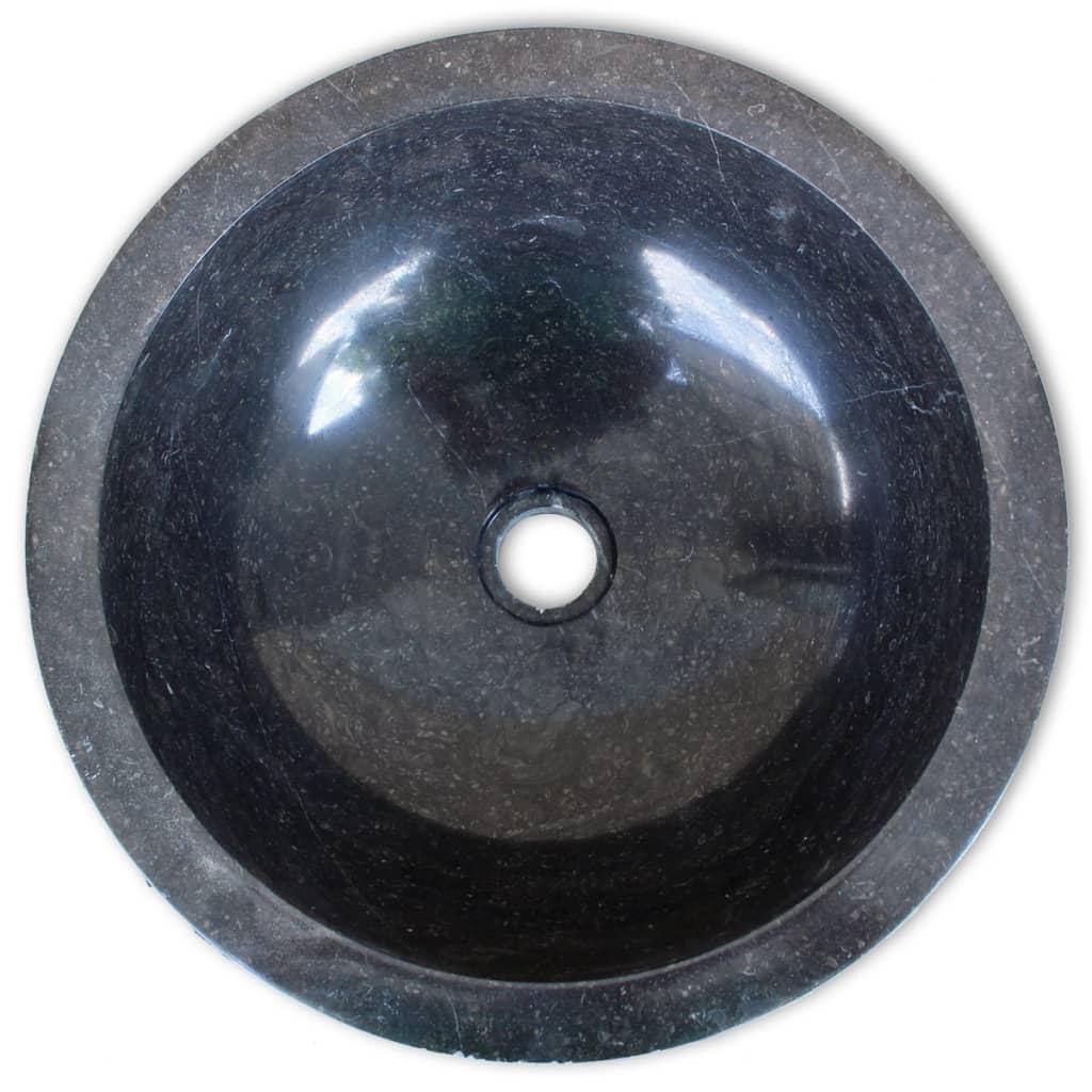 Lavatório em mármore 40 cm preto