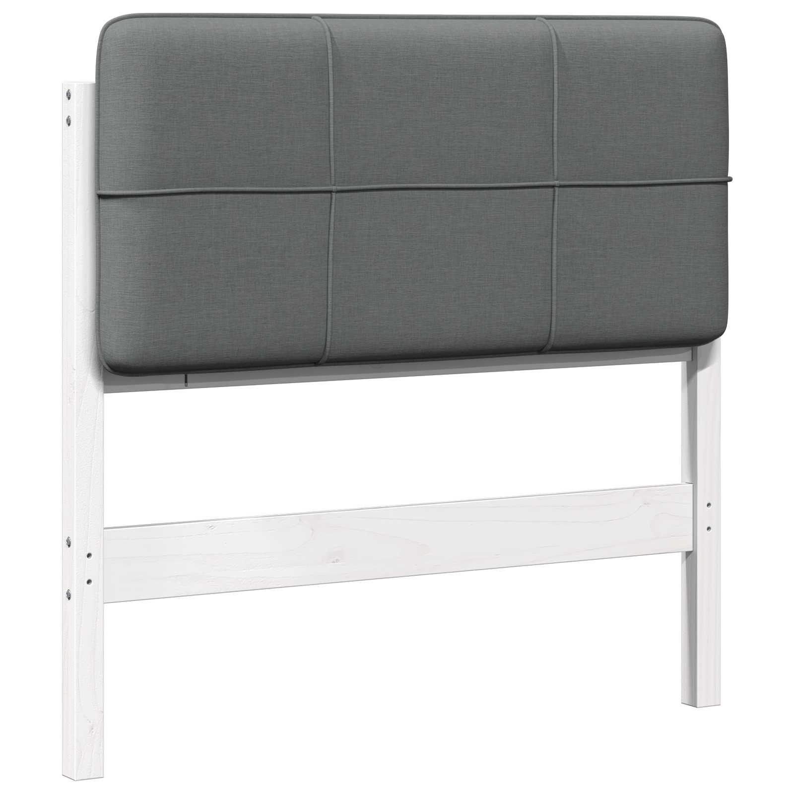 Cabeceira estofada com cabeceira branco e cinza claro 75 cm