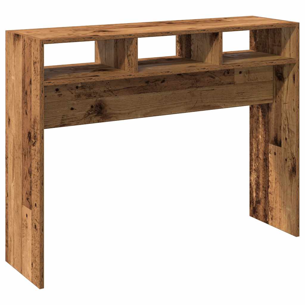Mesa consola madeira antiga 105x30x80 cm madeira trabalhada