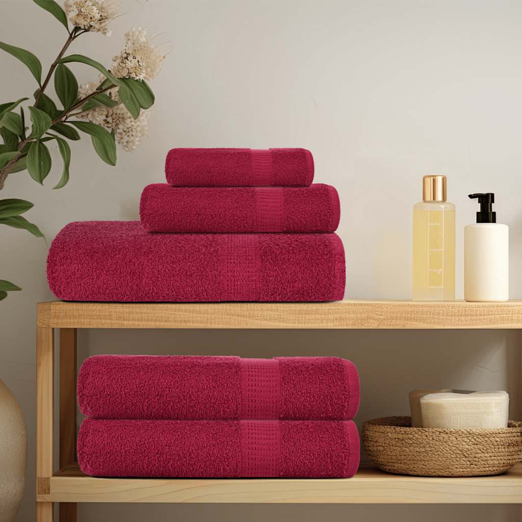 Toalhas de bidé frogn 4 pcs 30x50 cm 360 g/m² bordô