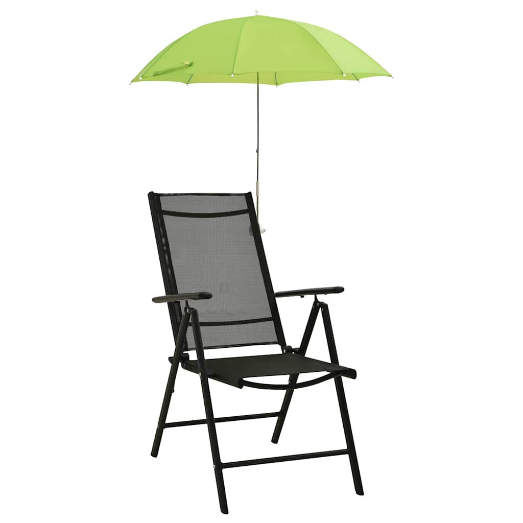 Guarda-sóis para cadeira de campismo 2 pcs 105 cm verde