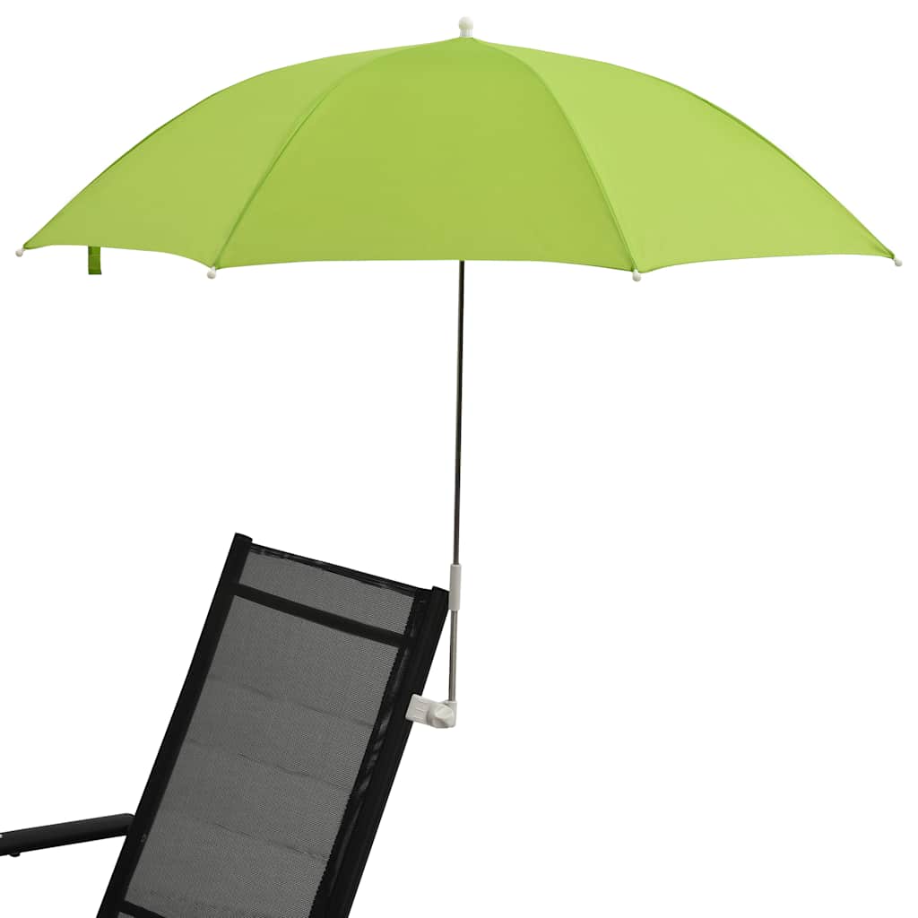 Guarda-sóis para cadeira de campismo 2 pcs 105 cm verde