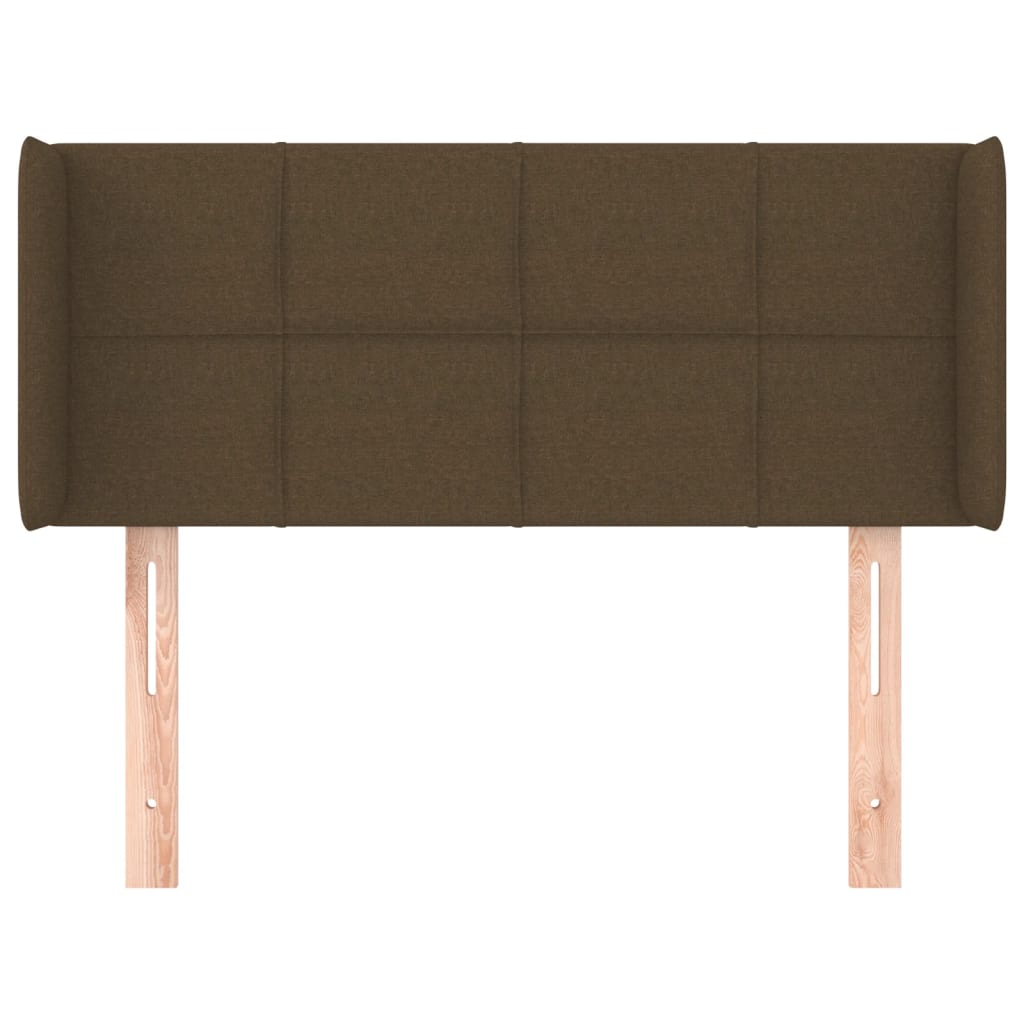 Cabeceira de cama c/ abas tecido 83x16x78/88 cm castanho