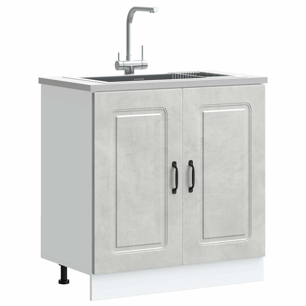 Armário baixo lavatório kalmar 80x46x81,5 cm cinzento betão