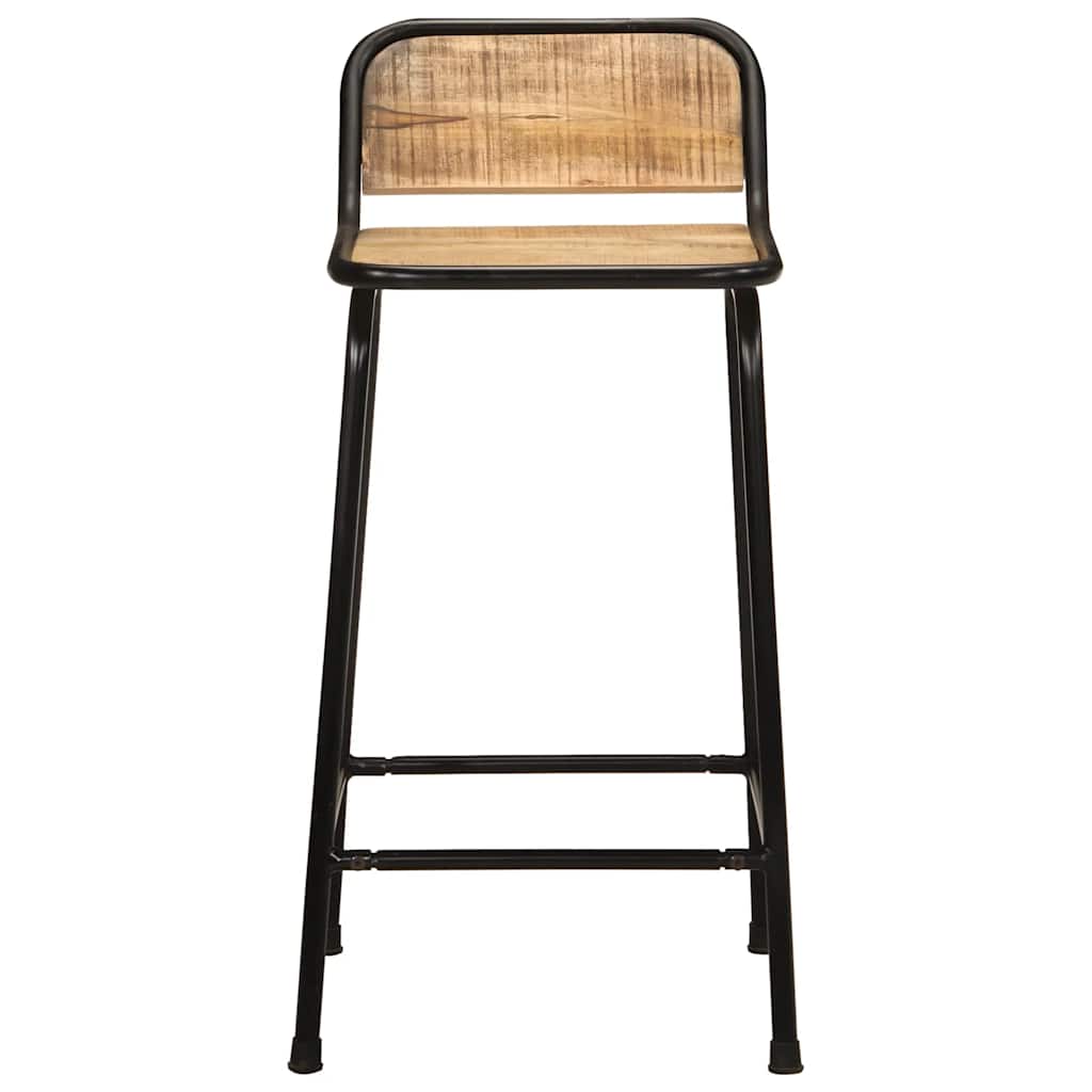 Bancos de bar 4 pcs madeira maciça de mangueira rústica