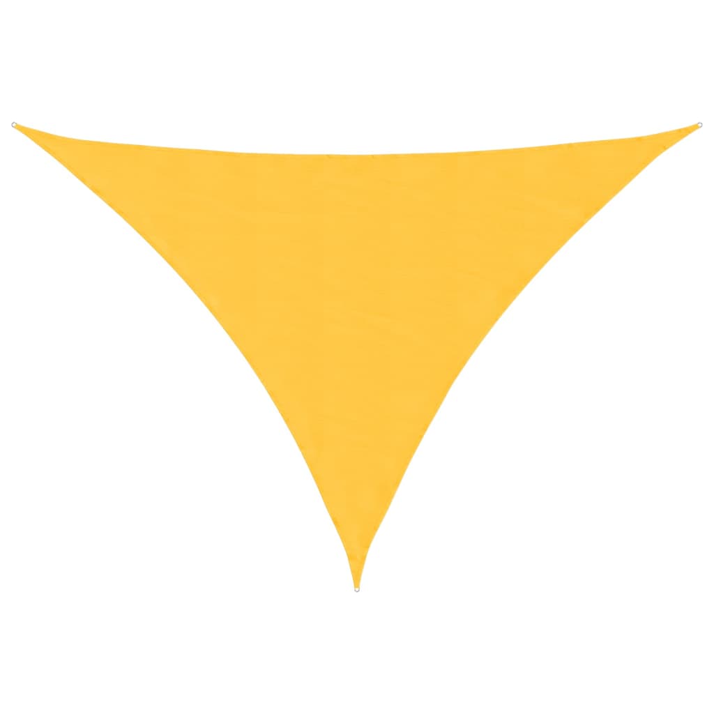 Para-sol estilo vela tecido oxford triangular 4x5x6,4 m amarelo