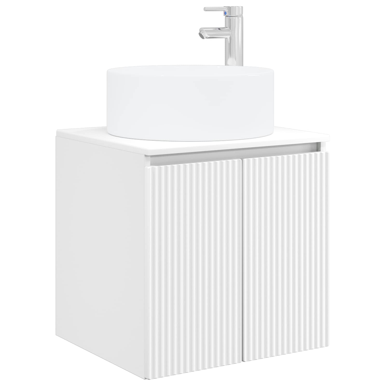 Vanidade de pia de parede branco 49,5 x 44,5 x 65,5 cm