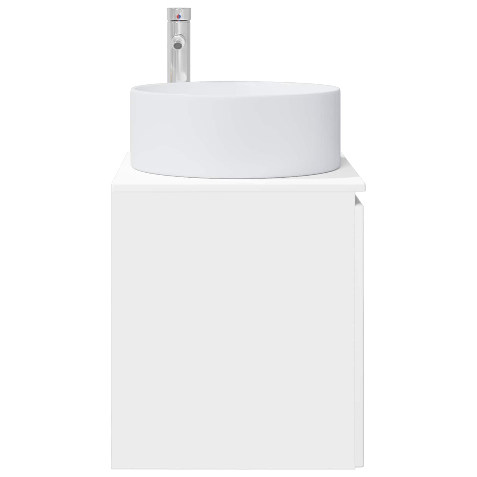 Vanidade de pia de parede branco 49,5 x 44,5 x 65,5 cm