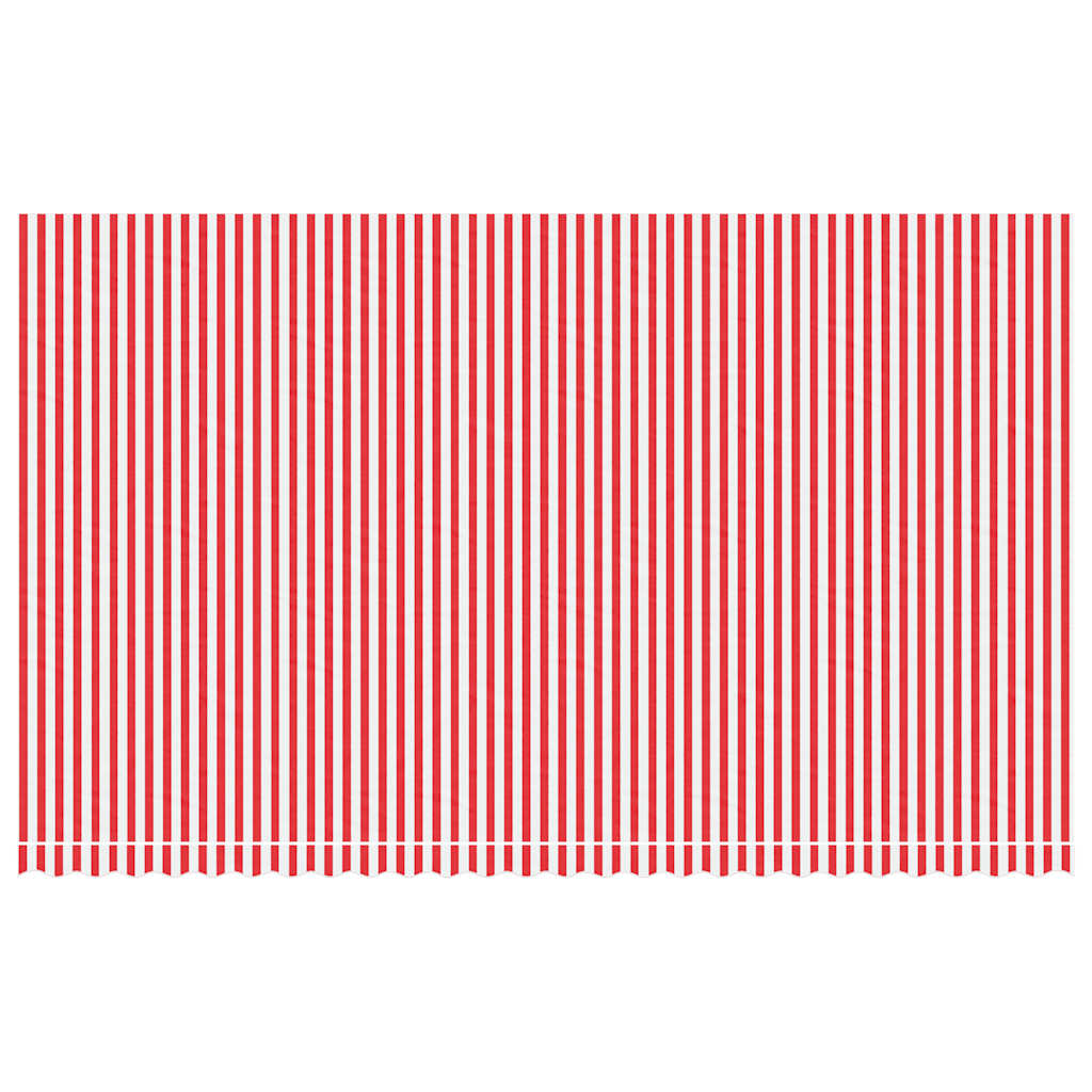 Tecido de substituição para toldo vermelho e branco 600x350 cm poliéster