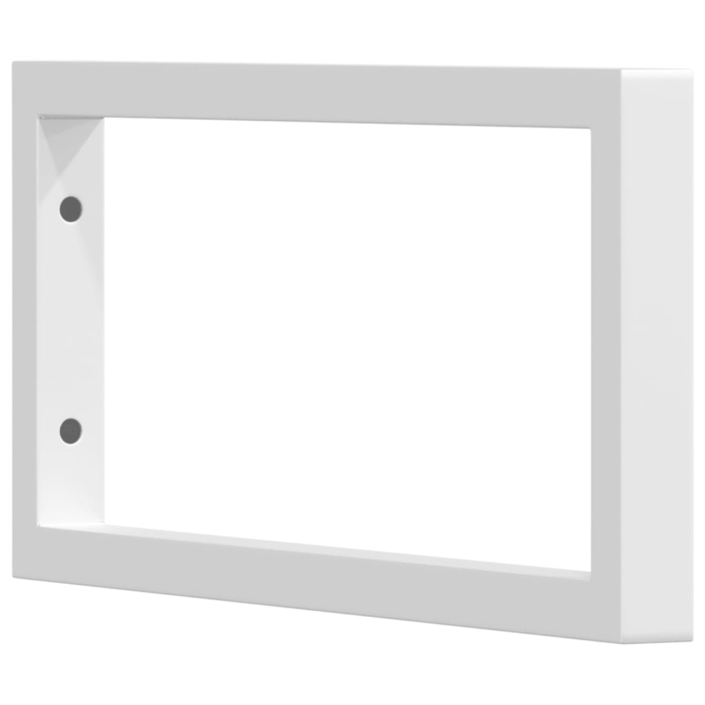 Suportes de prateleira p/ lavatório 2 pcs aço retangular branco