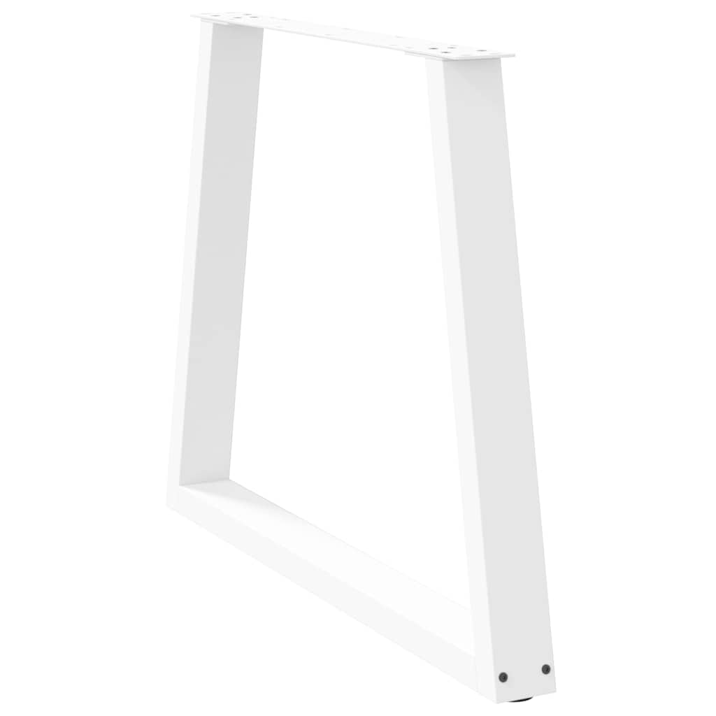Pernas para mesa de jantar em v 3 peças, branco, 80x(72-73,3) cm, aço