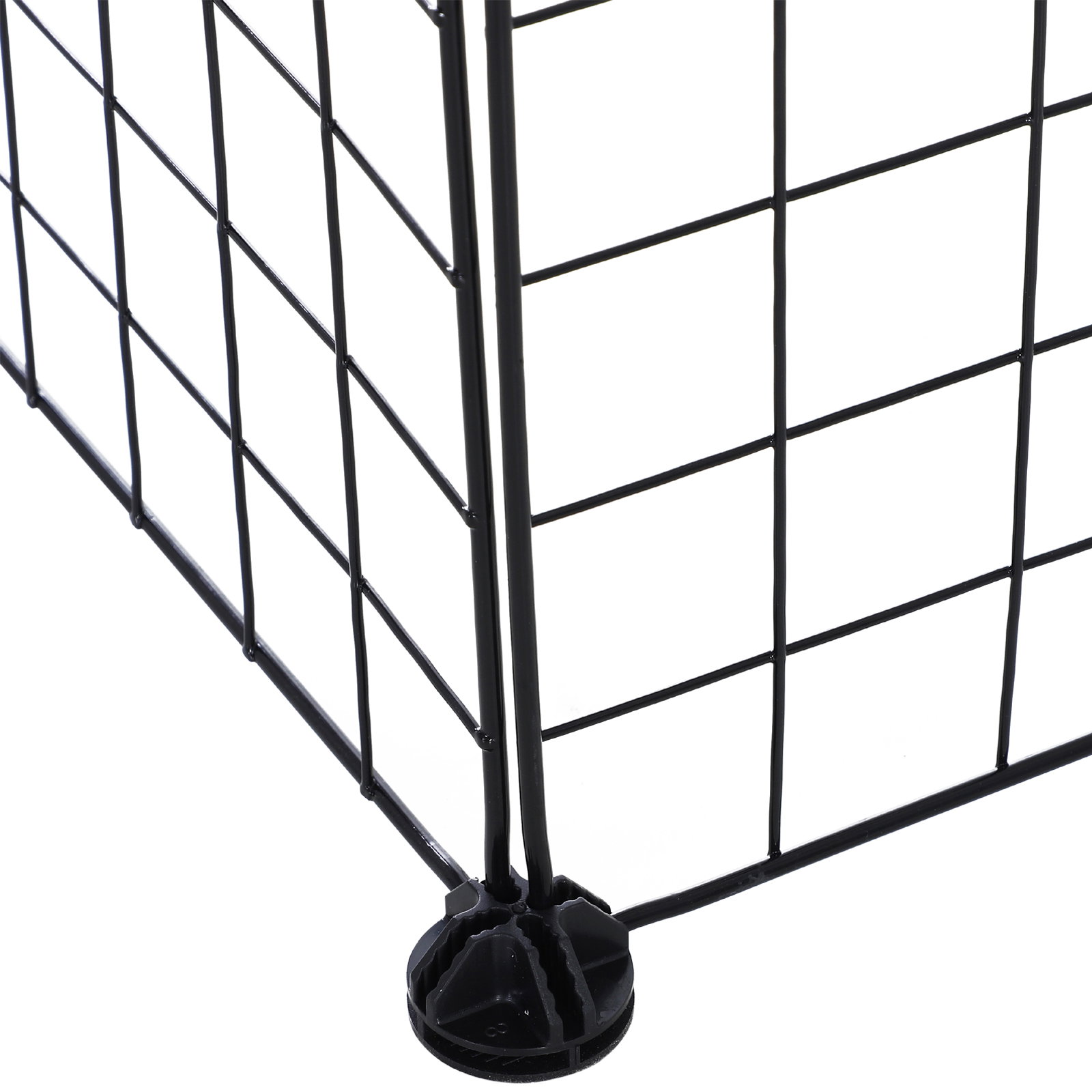Recinto de metal para pequenos animais de estimação com 36 painéis desmontável DIY 146x73x73 cm preto