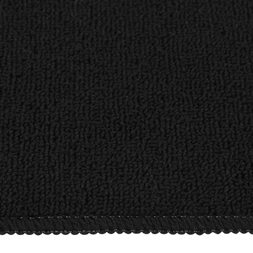 Tapetes antiderrapantes retang. p/ escadas 15pcs 75x20 cm preto