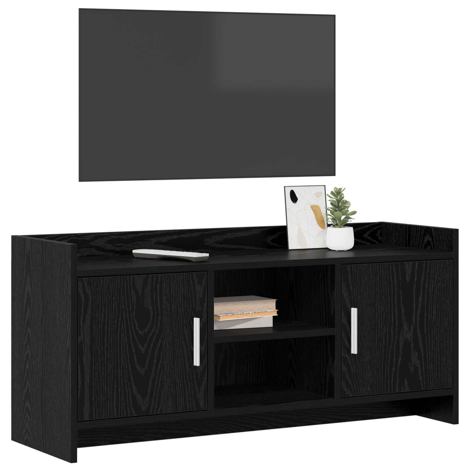 Gabinete para TV 102 x 33 x 47 cm carvalho preto