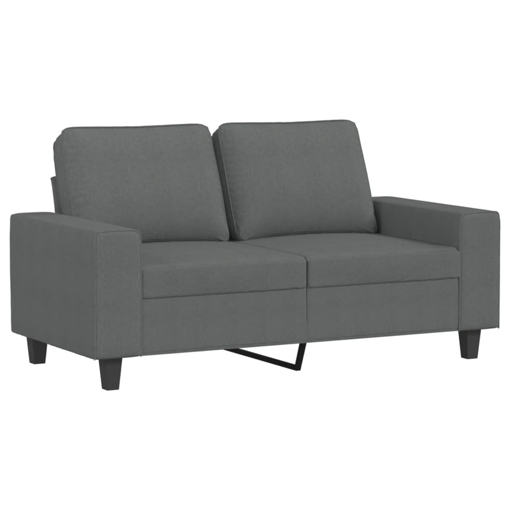 4 Pcs conjunto de sofás tecido cinzento-escuro