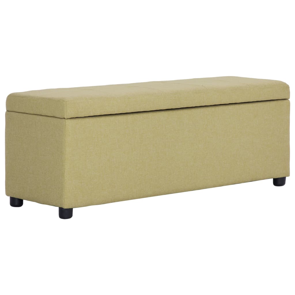 Banco c/ compartimento de arrumação 116 cm poliéster verde