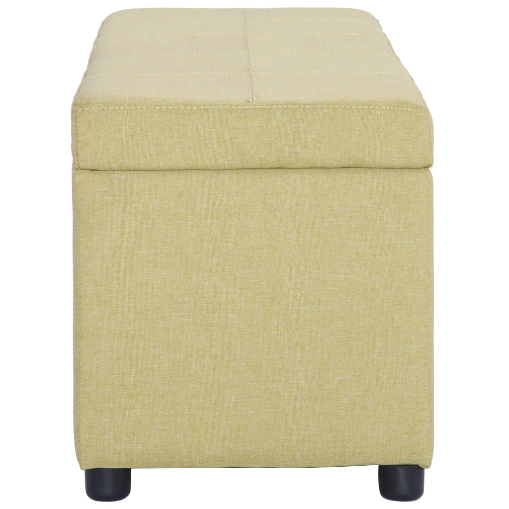 Banco c/ compartimento de arrumação 116 cm poliéster verde