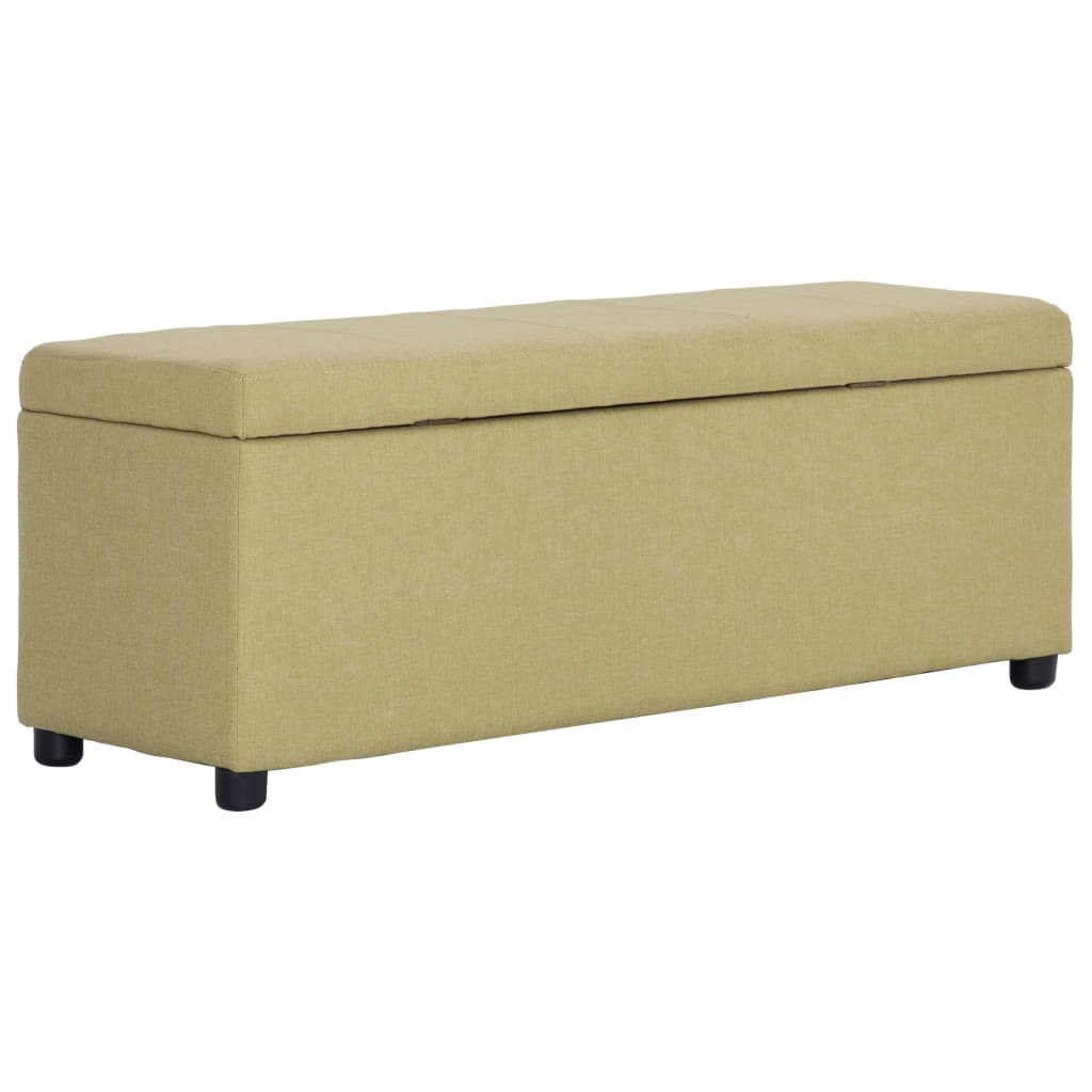 Banco c/ compartimento de arrumação 116 cm poliéster verde