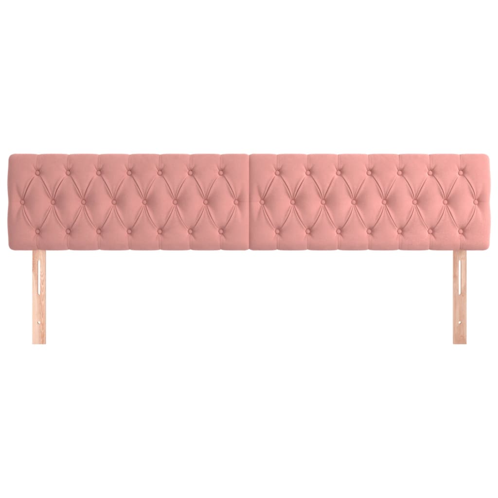 Cabeceiras rosa 180x7x78/88 cm veludo