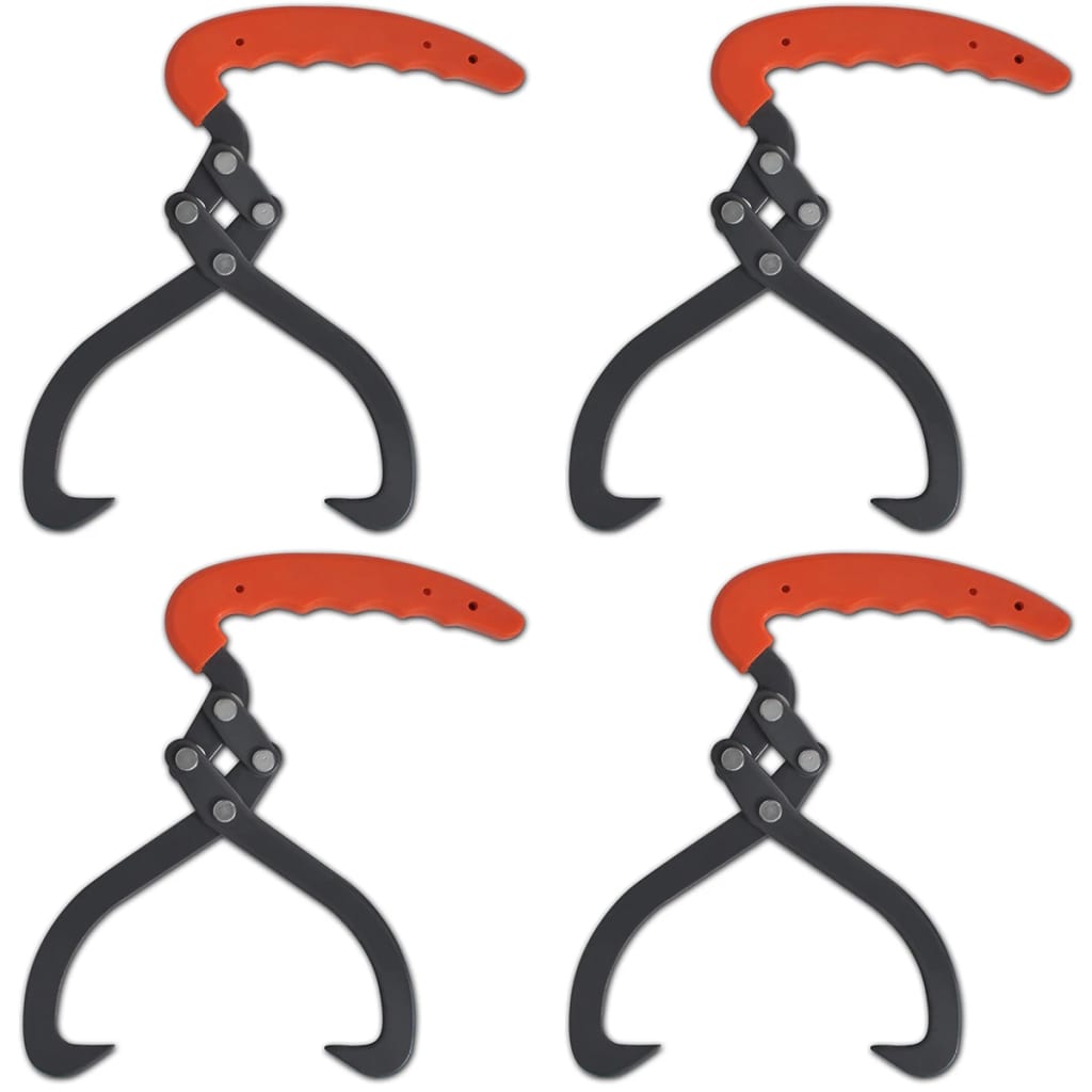 Pinça para troncos com cabo em PVC 4 pcs