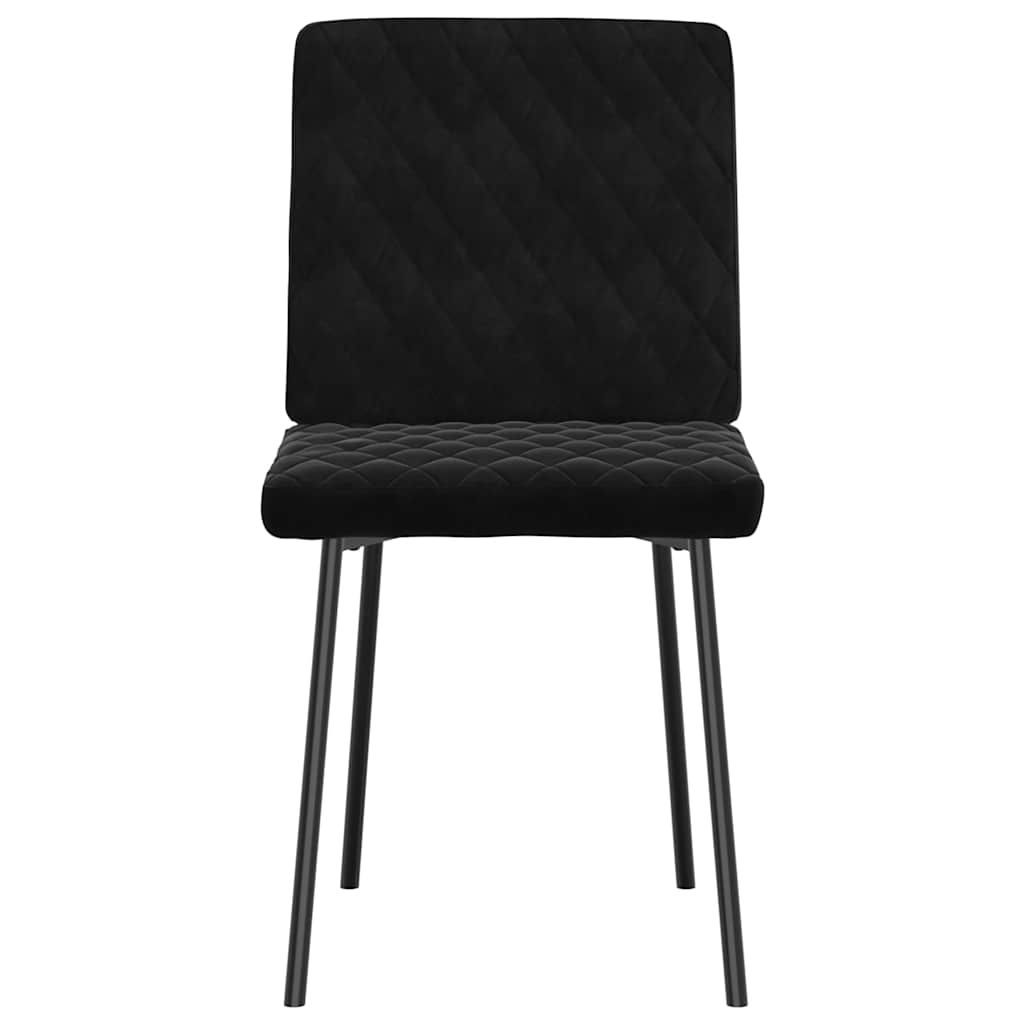 Cadeiras de jantar 2 pcs veludo preto