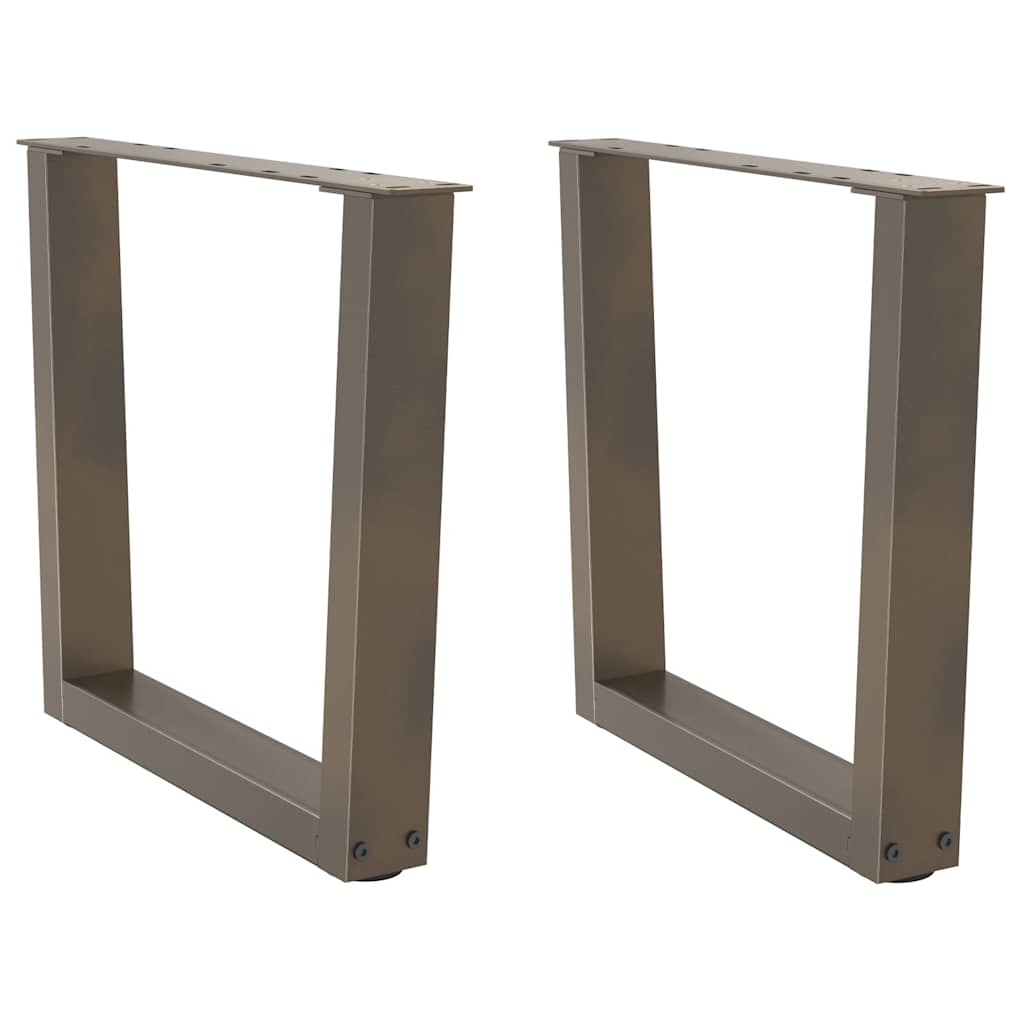 Pés para mesa de centro em formato de v, 2 peças, aço natural, 50x(42-43,3) cm, aço