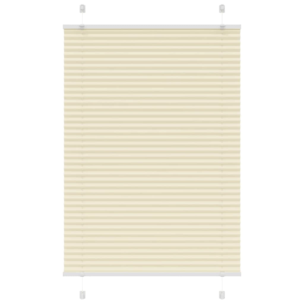 Creme plissada cega 95x100 cm largura tecido 94,4 cm poliéster