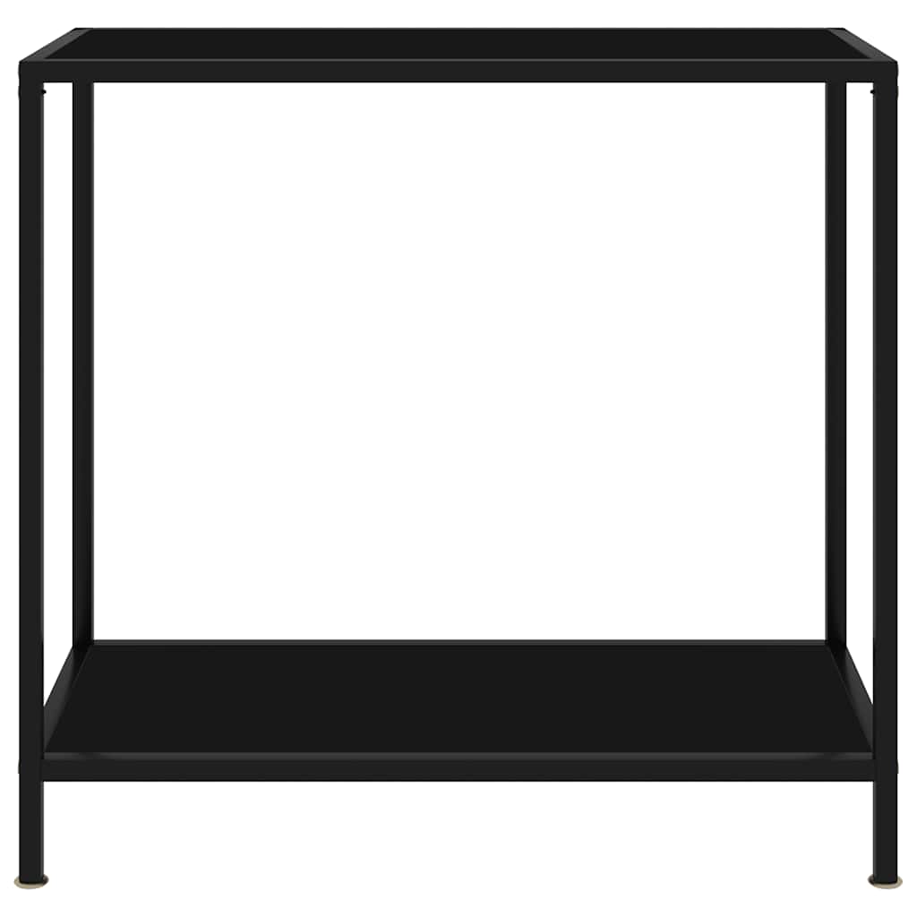 Mesa consola 80x35x75 cm vidro temperado preto