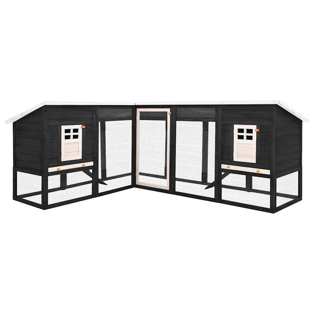 Coelheira exterior c/ parque mad. abeto maciça cinza e branco
