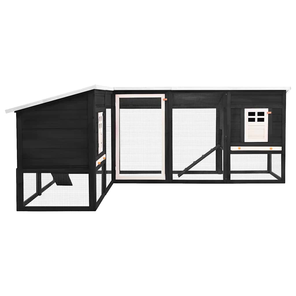 Coelheira exterior c/ parque mad. abeto maciça cinza e branco