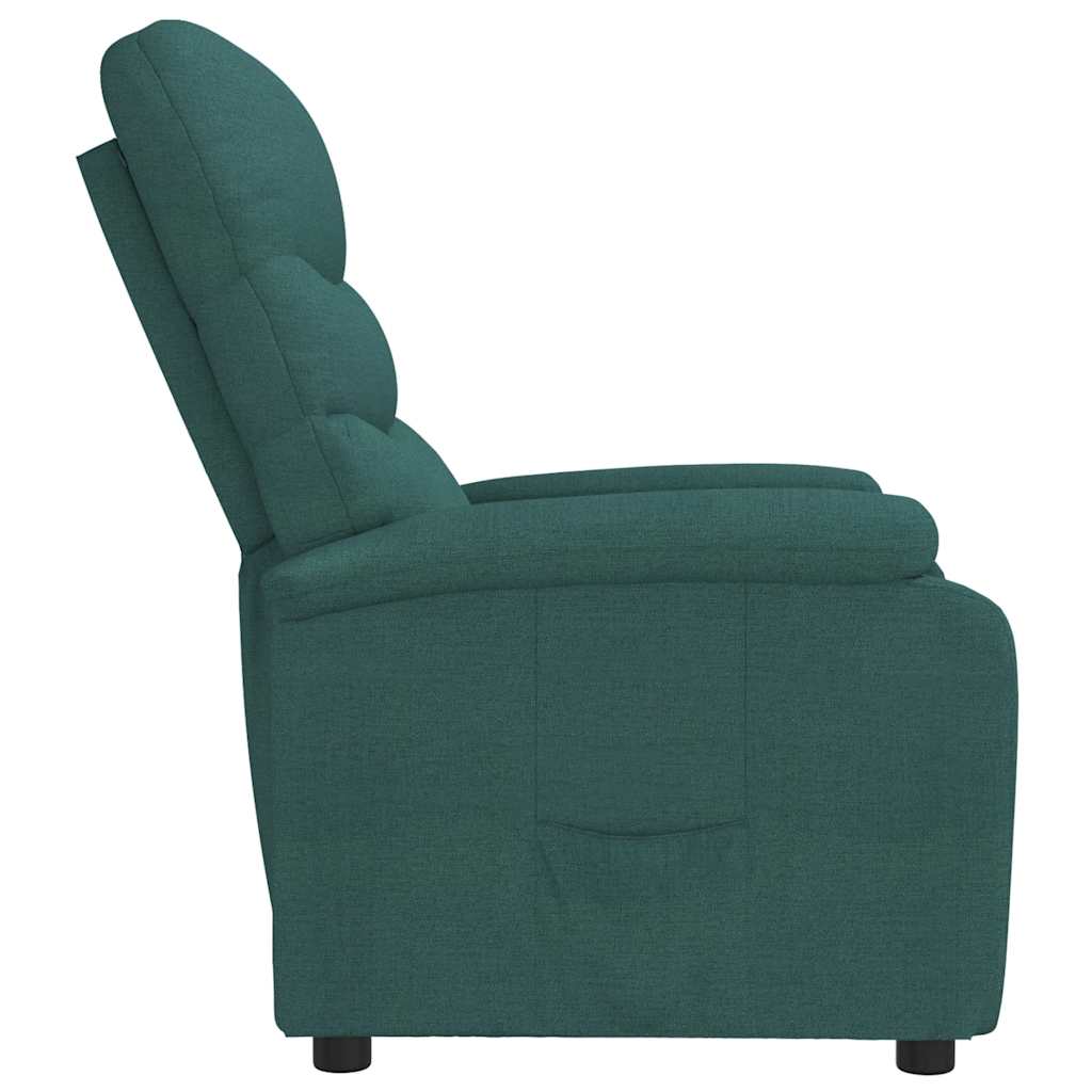 Poltrona reclinável tecido verde-escuro