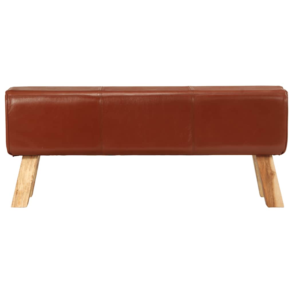 Boque de ginásio 110 cm couro genuíno/mangueira maciça castanho