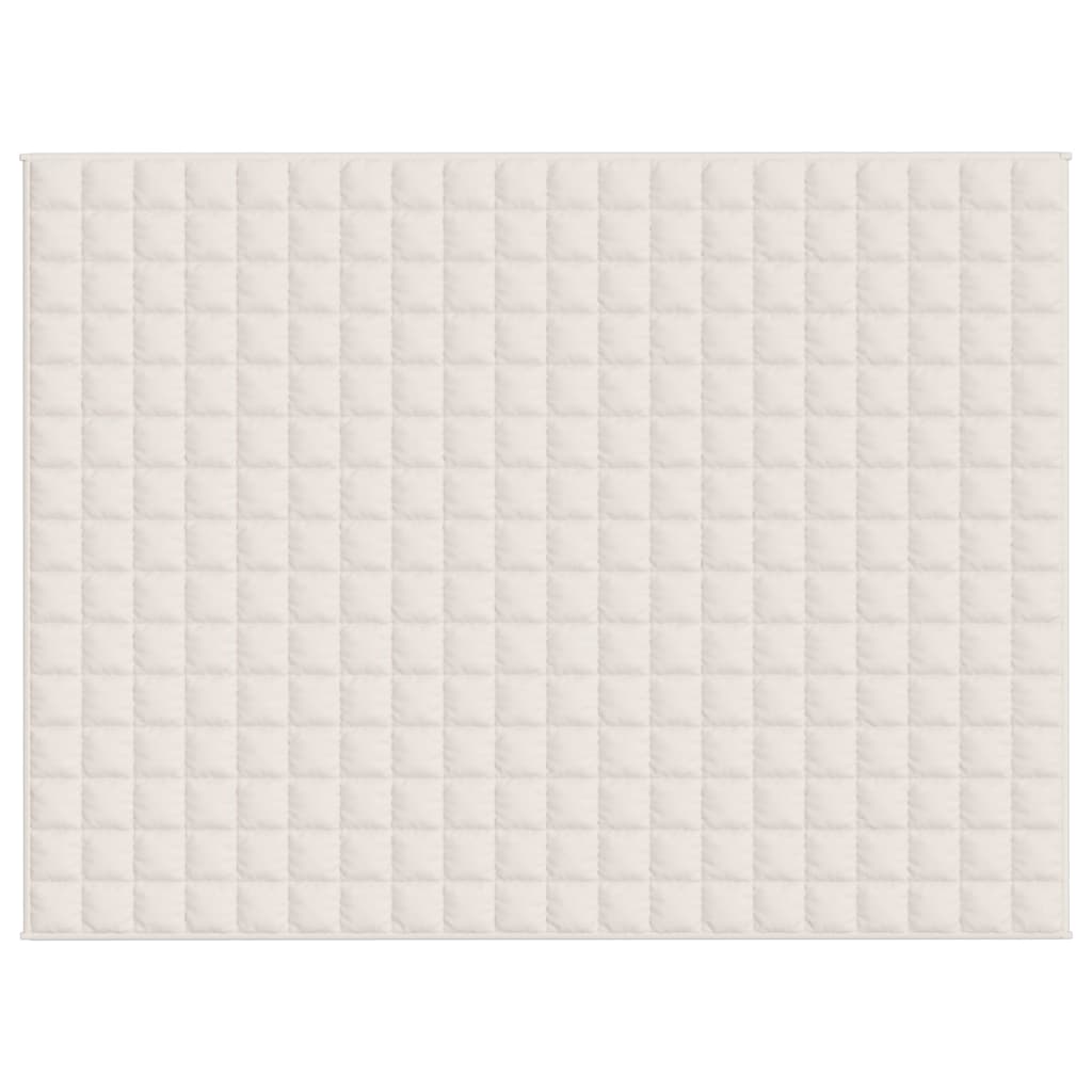 Manta pesada 7 kg 152x203 cm tecido creme-claro