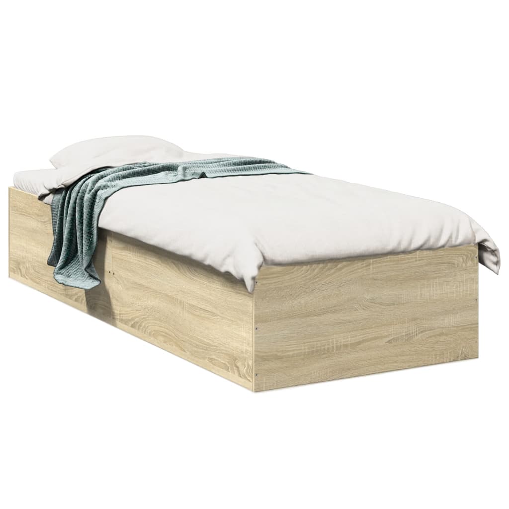 Estrutura cama 100x200 cm derivados de madeira carvalho sonoma