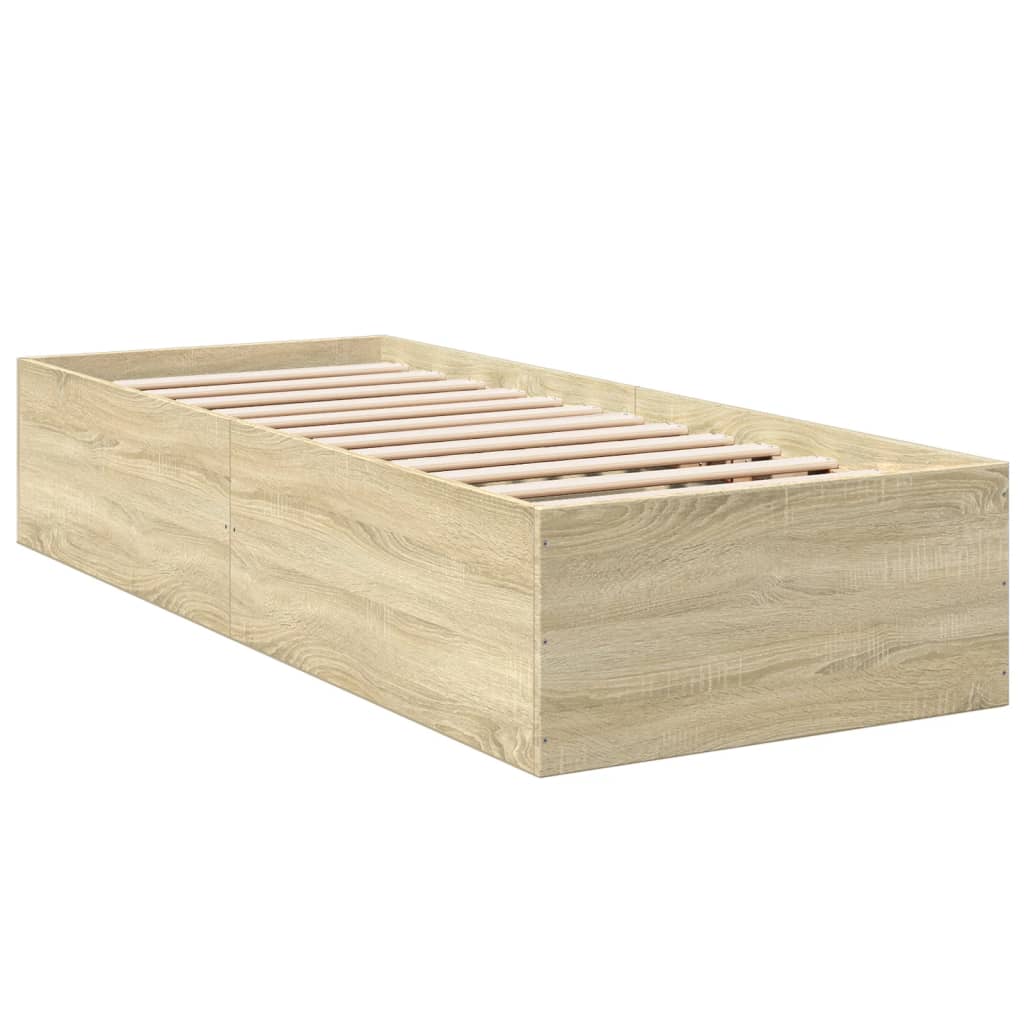 Estrutura cama 100x200 cm derivados de madeira carvalho sonoma