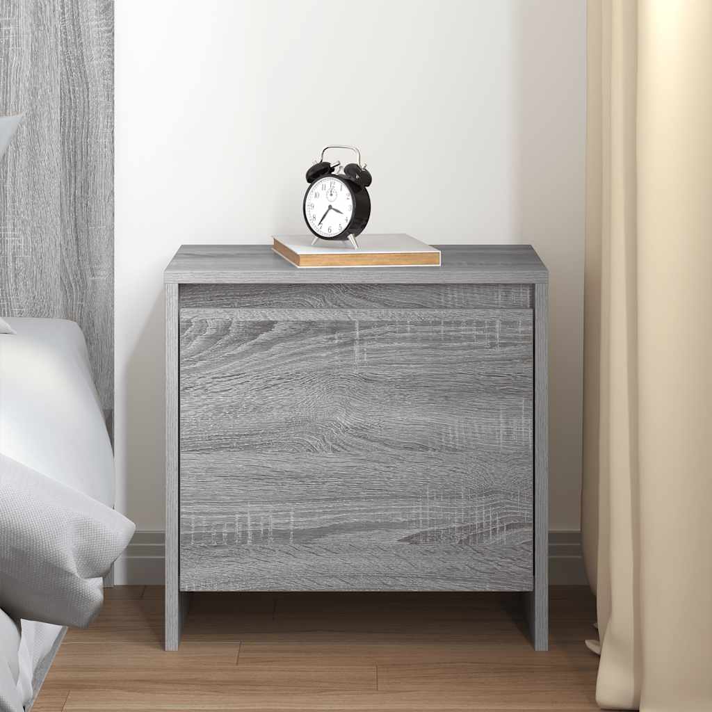 Mesa cabeceira 45x34x44,5cm derivados madeira sonoma cinza