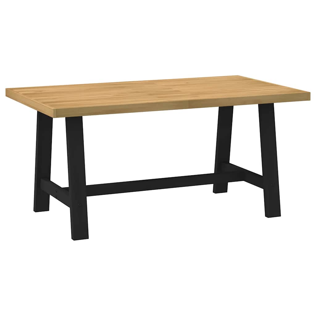 Mesa de jantar noain pernas em forma a 160x90x75cm pinho maciço