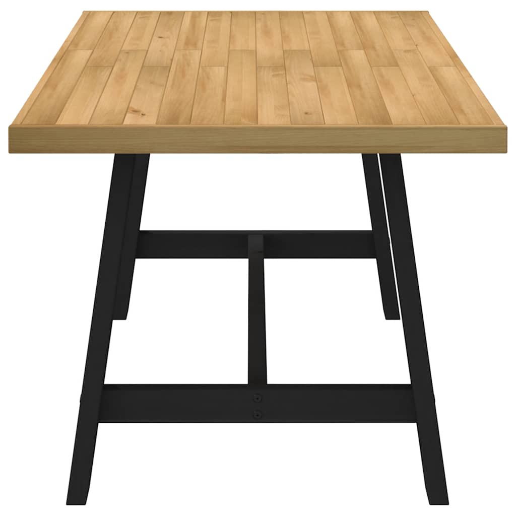 Mesa de jantar noain pernas em forma a 160x90x75cm pinho maciço