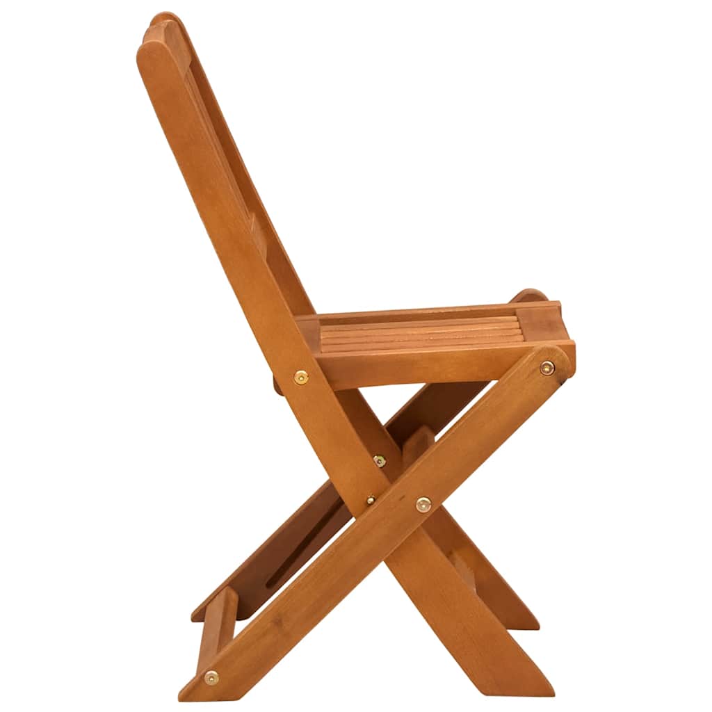 Cadeiras de jantar de criança 2 pcs madeira de eucalipto maciça