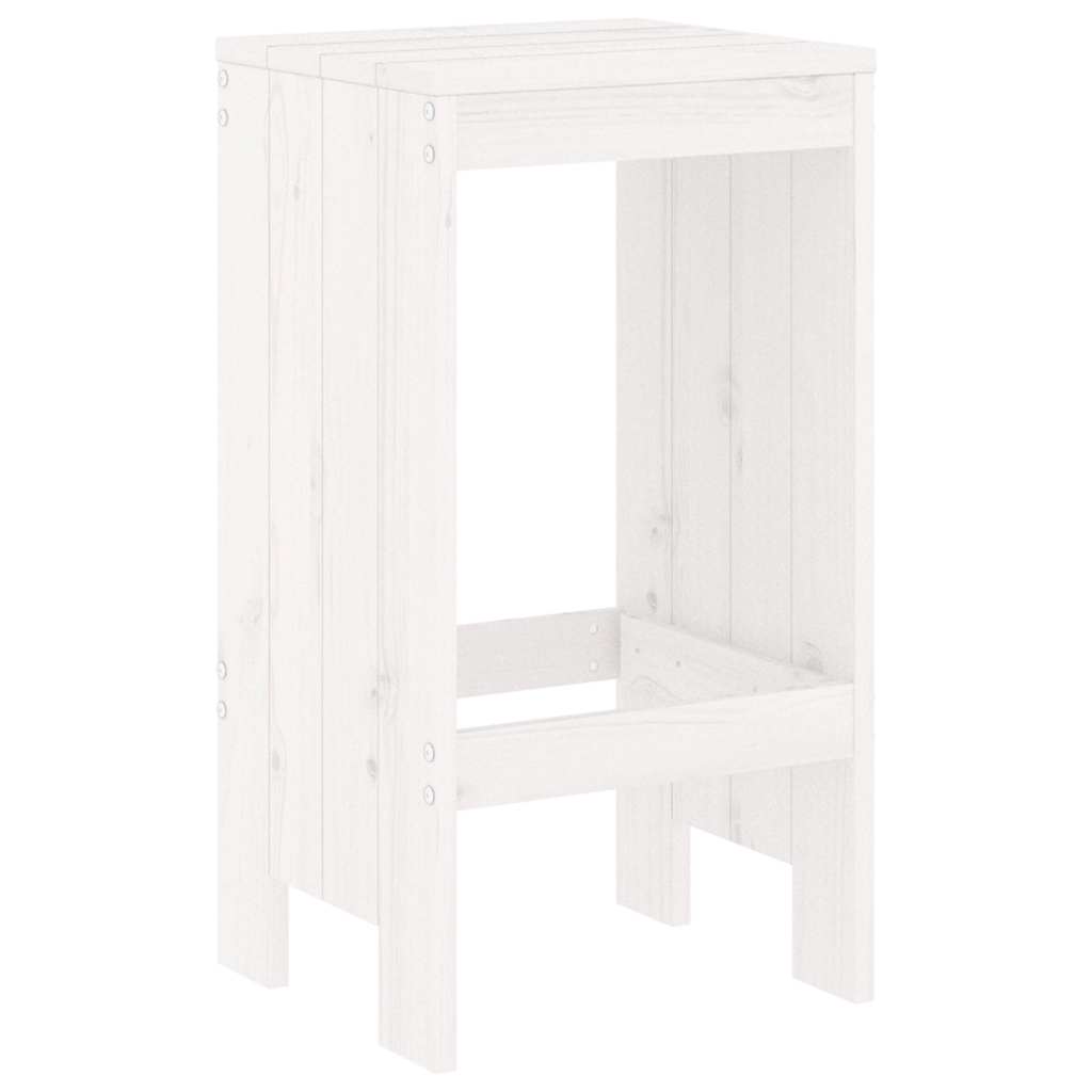 9 Pcs conjunto de bar para jardim pinho maciço branco