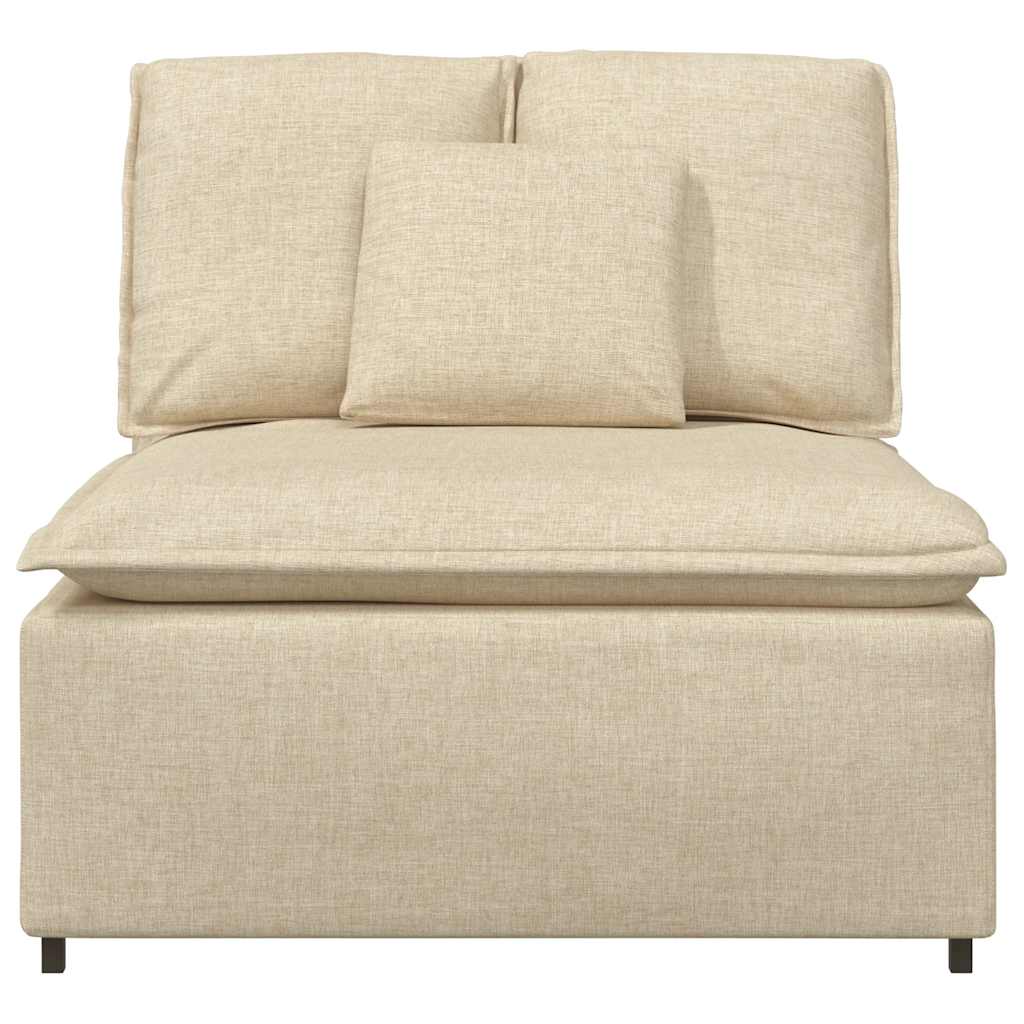 Módulo central para sofá modular com almofadas, cor creme, 100 cm