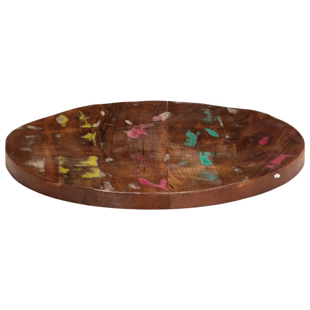 Tampo de mesa redondo ø60x2,5cm madeira recuperada maciça