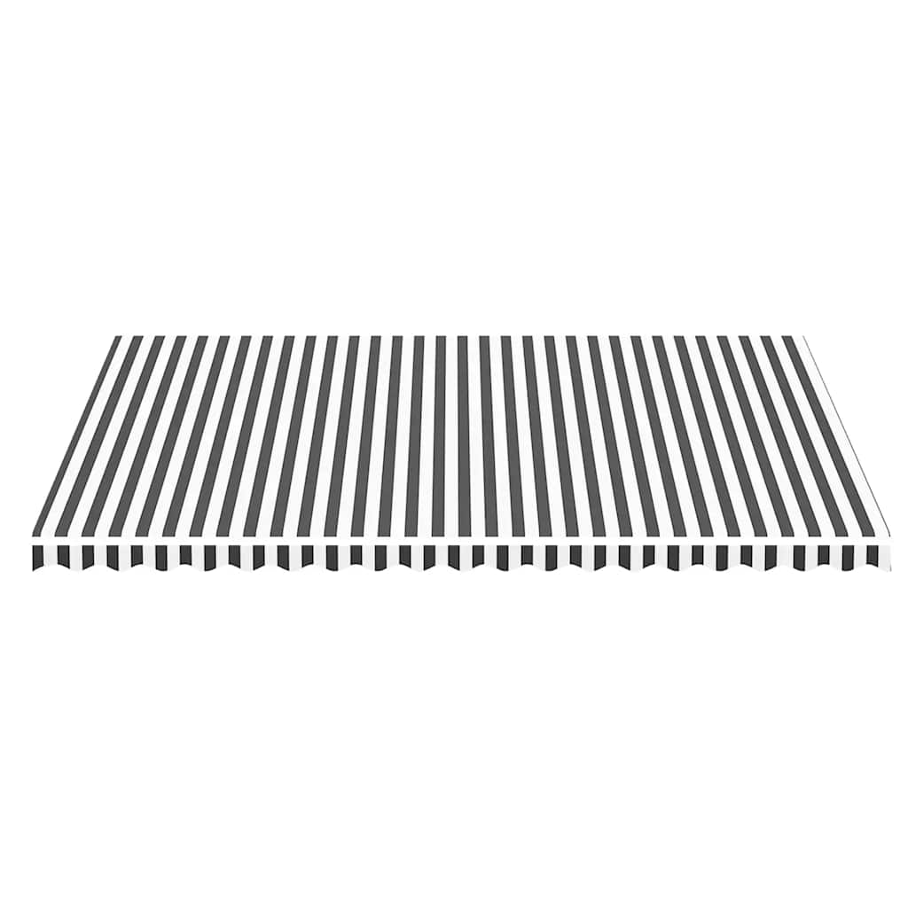 Tecido de substituição para toldo antracite e branco 500x350 cm poliéster