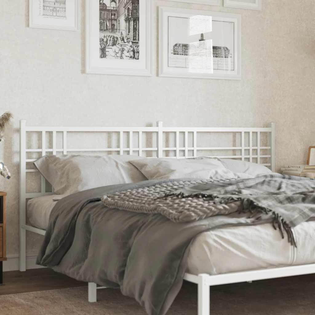 Cabeceira de substituição 200 cm metal branco